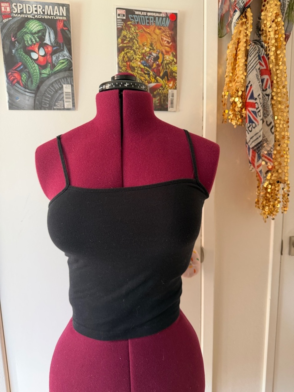 wild fable Black Spaghetti Strap Cropped Camisole